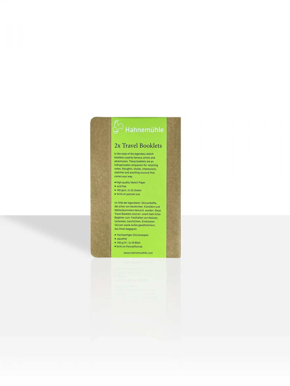 Hahnemühle Travel Booklets, pack of two, 90 × 140 mm portrait, SKU 10628394
