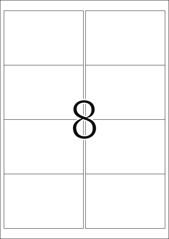 Removable Address Labels A4, 99.1 x 67.7mm, White, Movables Technology (200 labels / 25 sheets)