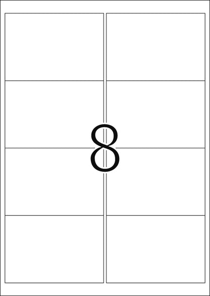 Removable Address Labels A4, 99.1 x 67.7mm, White, Movables Technology (200 labels / 25 sheets)