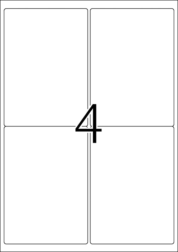 Removable Address Labels A4, 99.1 x 139mm, White, Movables Technology (100 labels / 25 sheets)