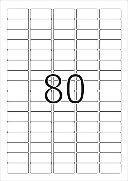 Power Labels, with Strong Adhesion A4, 35.6 x 16.9mm, made of Paper
