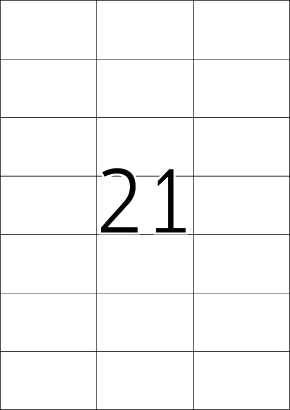Power Labels, with Strong Adhesion A4, 70 x 42.3mm, made of Paper