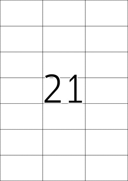 Power Labels, with Strong Adhesion A4, 70 x 42.3mm, made of Paper