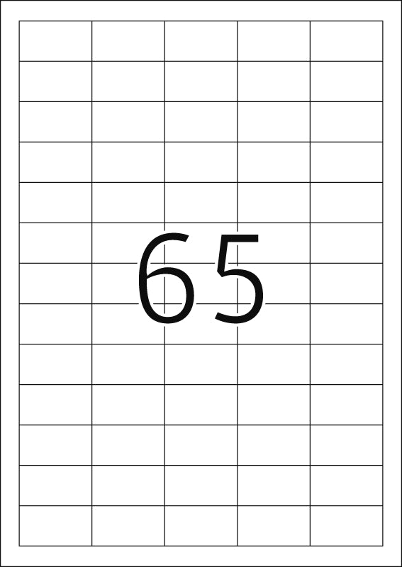 Power Labels, with Strong Adhesion A4, 38.1 x 21.2mm, made of Paper