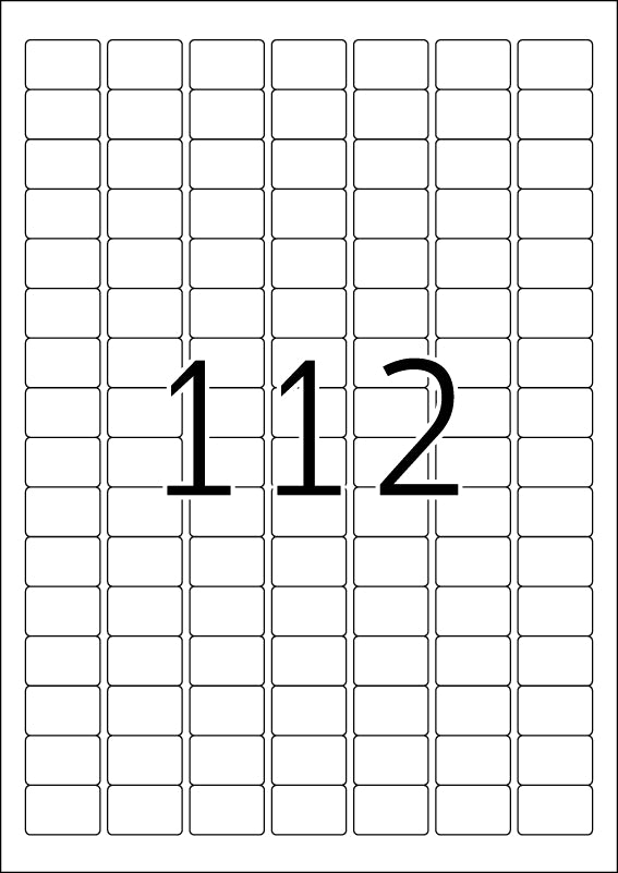 Power Labels, with Strong Adhesion A4, 25.4 x 16.9mm, made of Paper