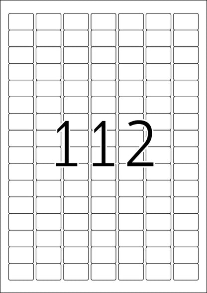 Power Labels, with Strong Adhesion A4, 25.4 x 16.9mm, made of Paper
