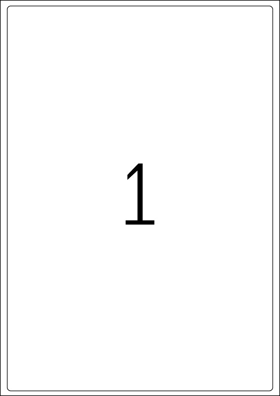 Premium A4 Address Labels, 1UP, 100 Sheets