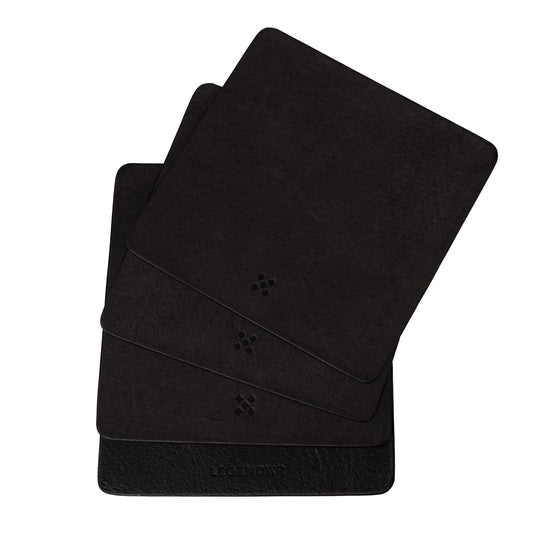 LEGENDÄR Leather Coaster DRYNK - black
