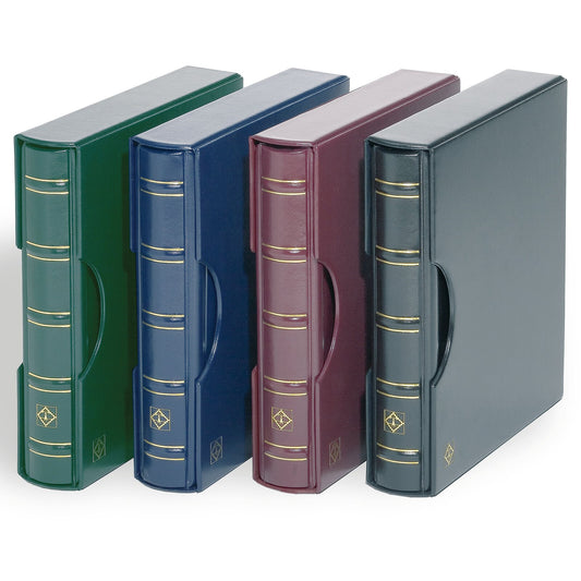 Turn-bar binder PERFECT DP, Classic Design with slipcase, blue