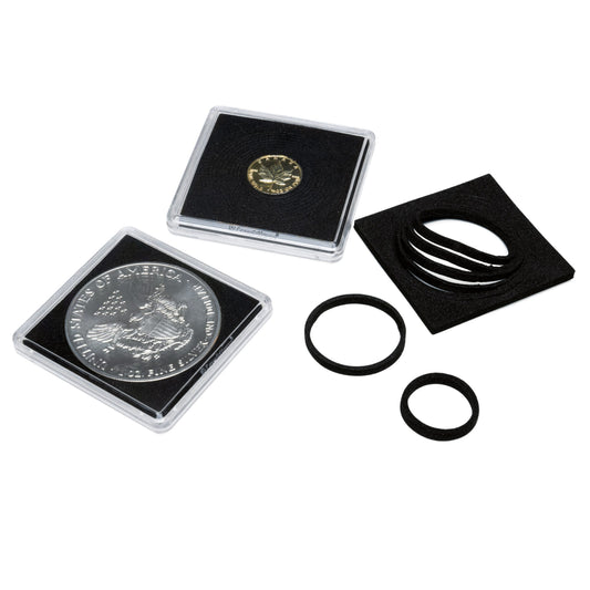 Square Coin capsules QUADRUM 16 - 41mm, Pack of 10