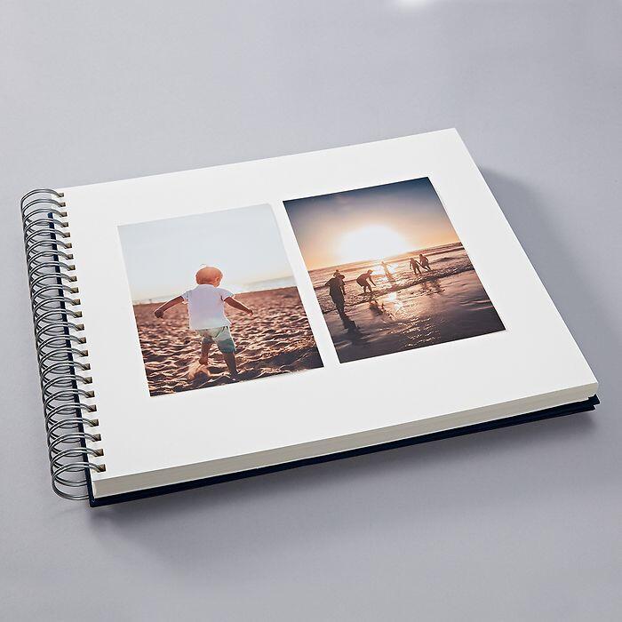 Photo Album, Spiral Bound, Maxi Mucho, Cream Pages, Azzurro