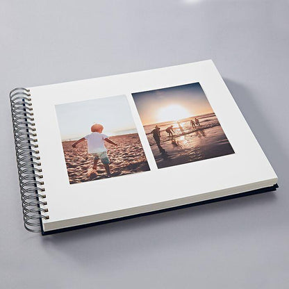 Photo Album, Spiral Bound, Maxi Mucho, Cream Pages, Azzurro