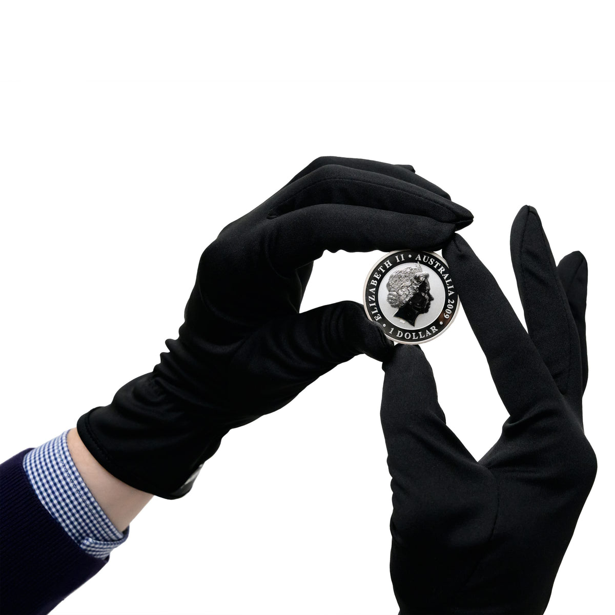 Coin gloves made of Microfibre Black - Medium