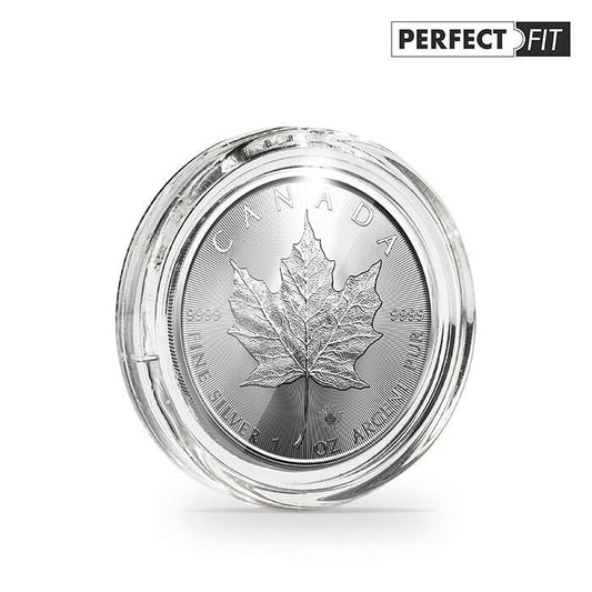 ULTRA coin capsules Perfect Fit for 1 oz. Maple Leaf Silver (38,00mm), pack of 100