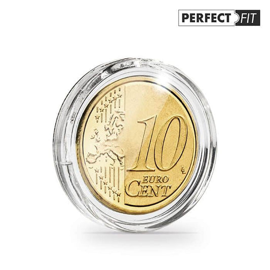 Ultra coin capsules perfect for 10 Euro-Cent, 19.75mm pack of 10