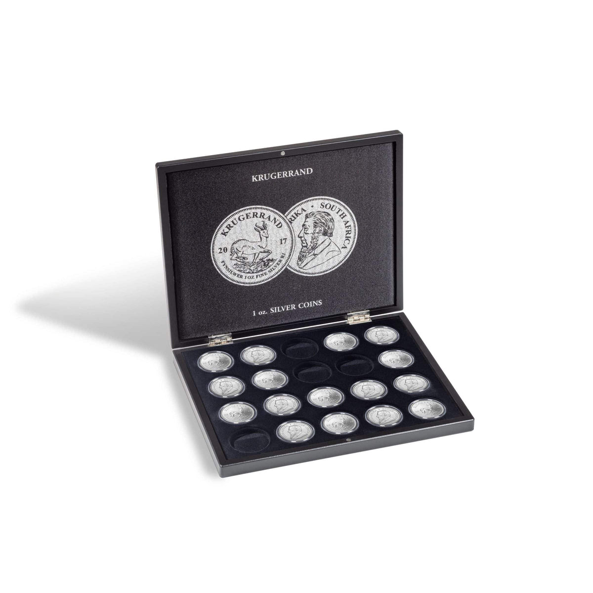 Coin box VOLTERRA for 20 silver coins capsules "South Africa Krugerrand" (Capsules not included)