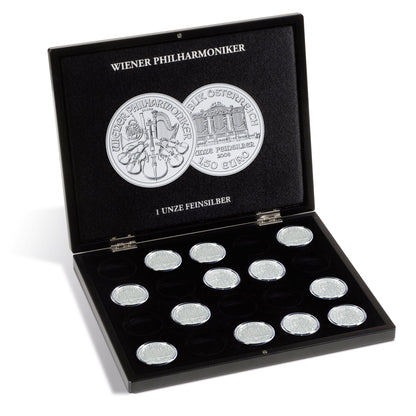Coin cassette VOLTERRA for 20 silver coins "Vienna Philharmonic" in capsules