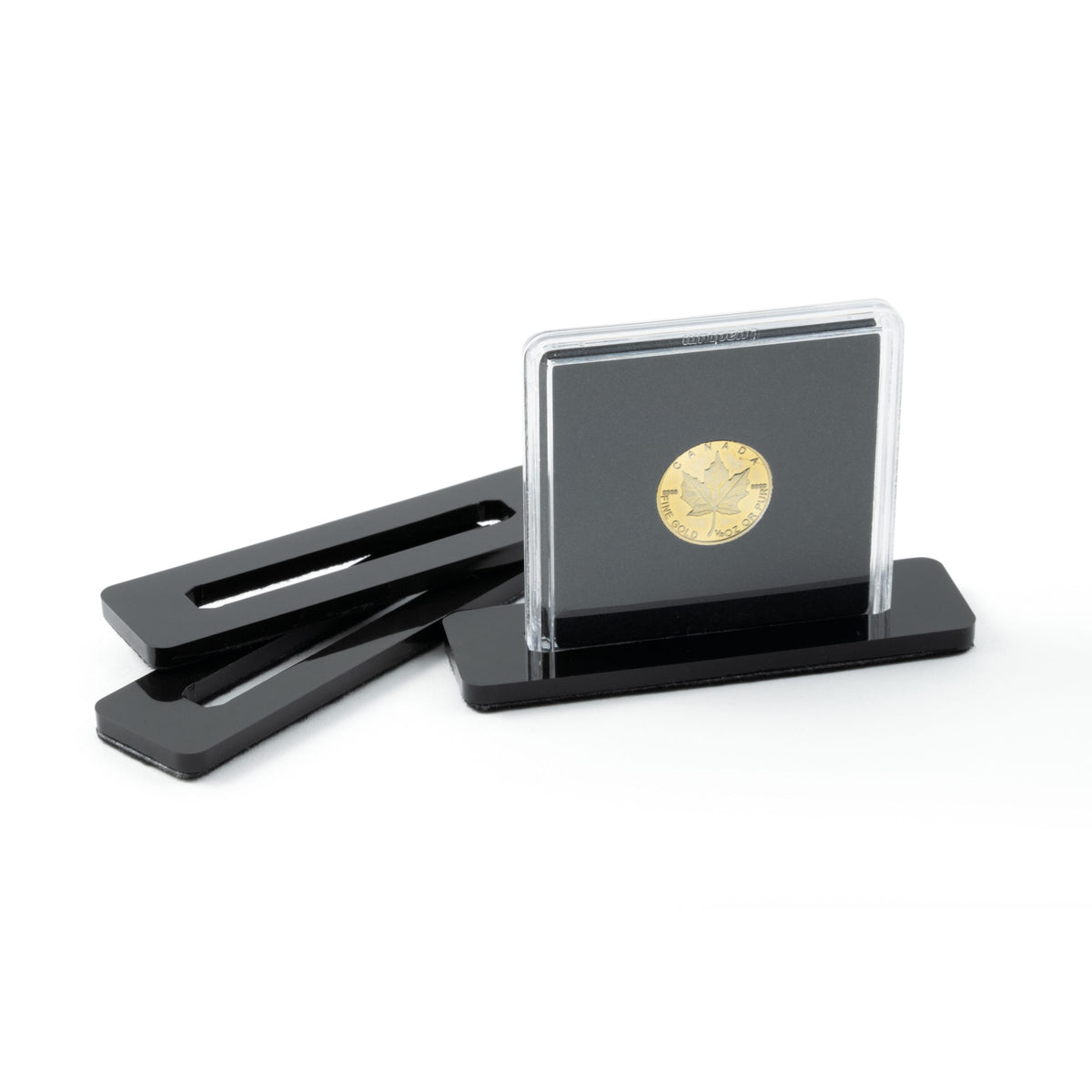 Coin stand QUADRUM, 10 pieces, Black