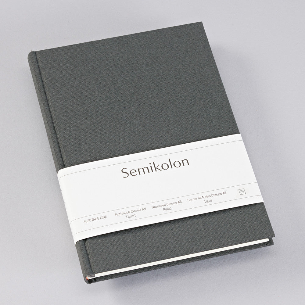 Notebook Classic A5 - Semikolon - Lava Stone, lined, 176 pages