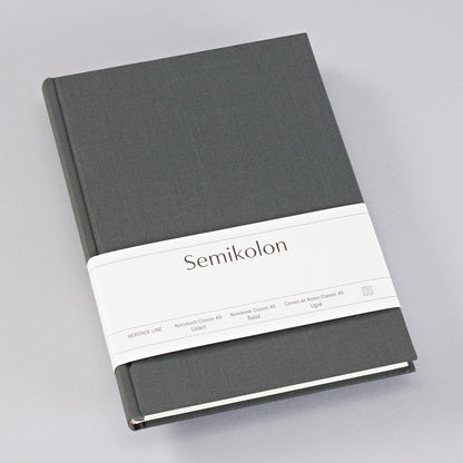 Notebook Classic A5 - Semikolon - Lava Stone, lined, 176 pages