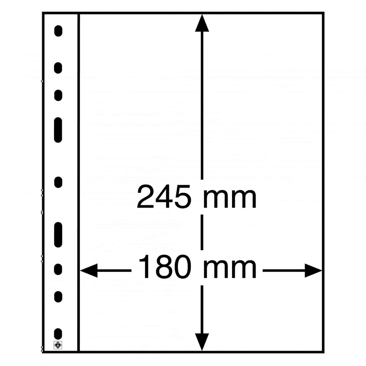 Plastic pockets OPTIMA, 1-waydivision for German First Dayof Issue cards, clear