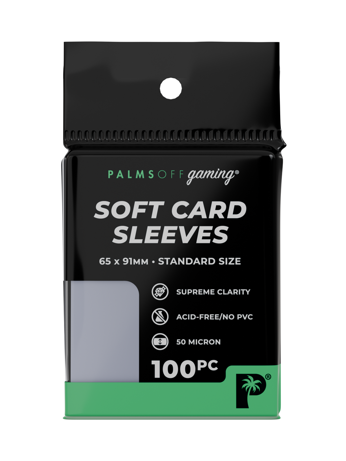 Palms Off Gaming Soft Card Sleeves - Standard Size - 100pc