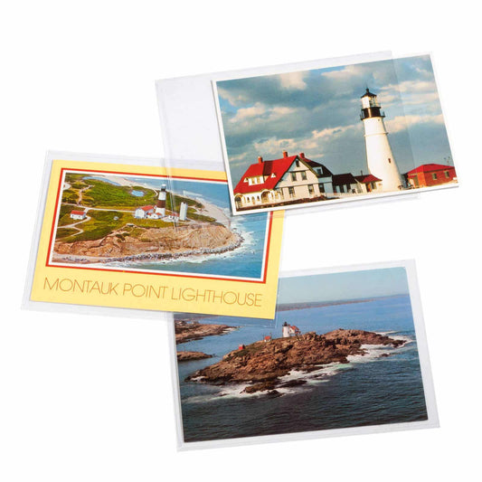 Protective sheets for stamps and picture postcards, for postcards up to 145x95mm, clear