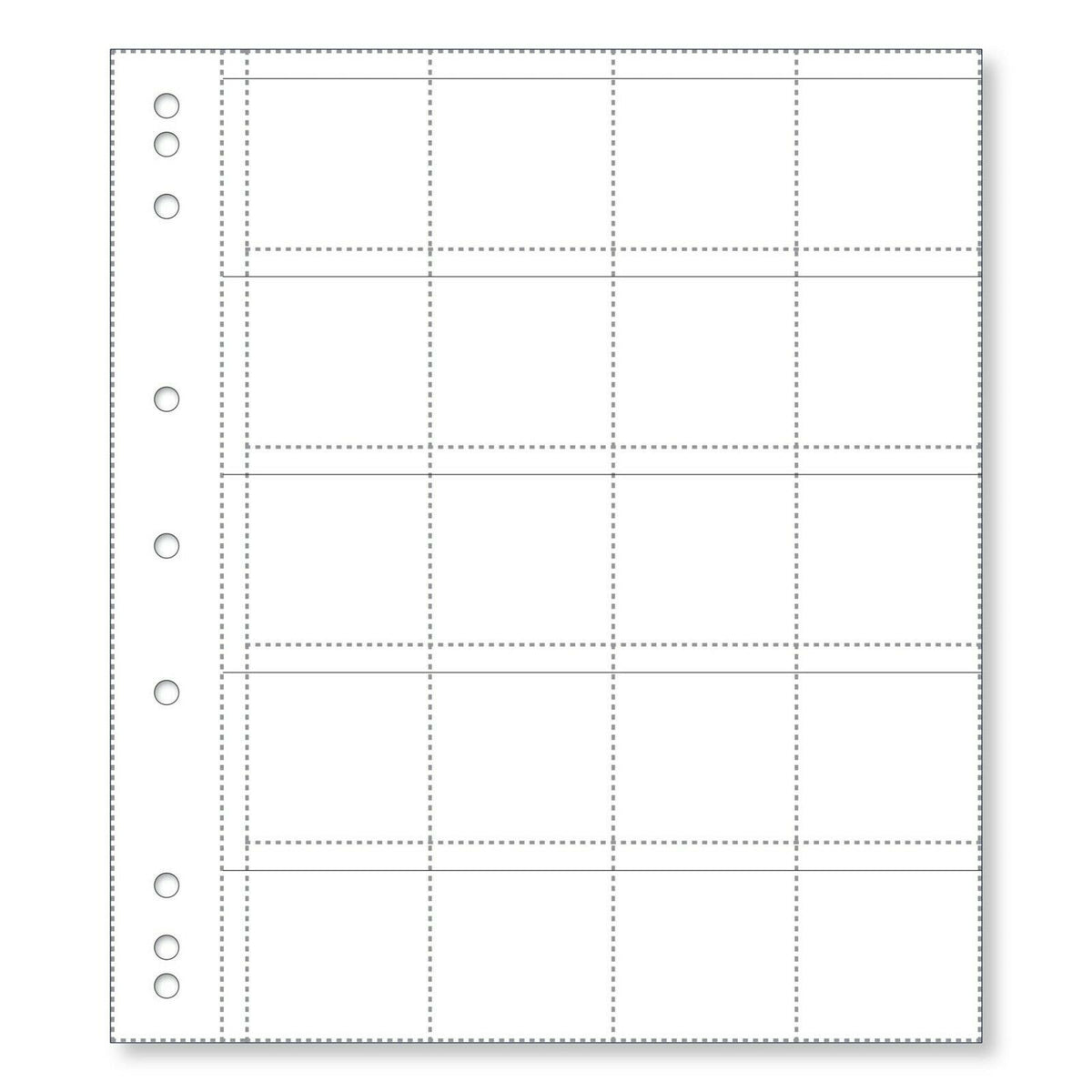 Renniks Coin Album Plastic Refill Pages, 20 Pockets, Pack 10