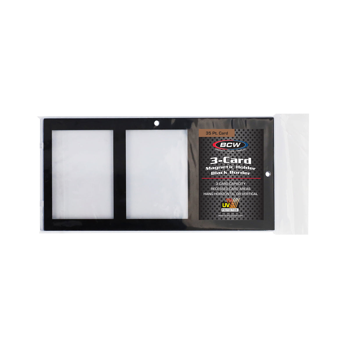 BCW Magnetic 3-Card Holder - 35pt. Black Border – product image 1