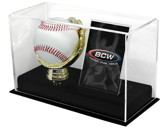 BCW Acrylic Gold Glove Ball and Card Display – product image 1