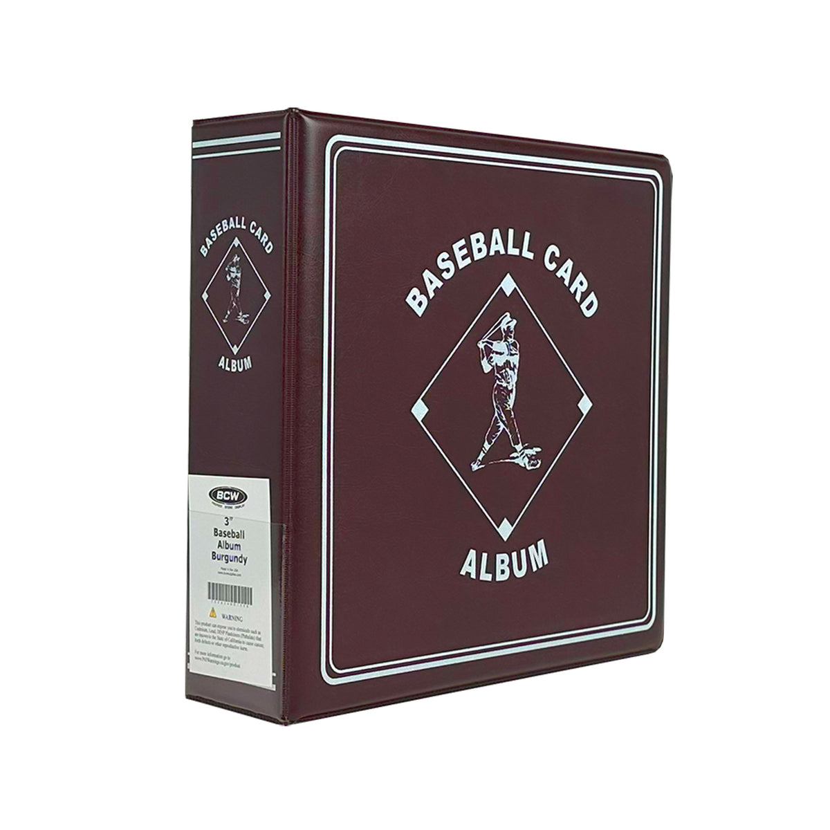 BCW 3 In. Album - Baseball - Burgundy – product image 1