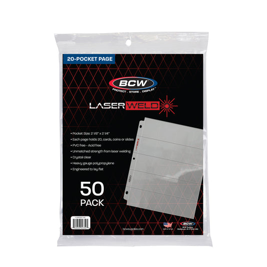 BCW Laserweld 20-Pocket Page (50 Count. Pack) – product image 1