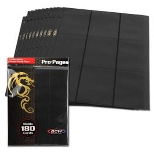 BCW Side Loading 18-Pocket Pro Pages - Black – product image 1