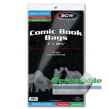 BCW Resealable Current/Modern Comic Bags - Thick – product image 1