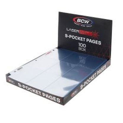 BCW 9-Pocket Trading Card Page - Side Load (100 Count Box) – product image 1