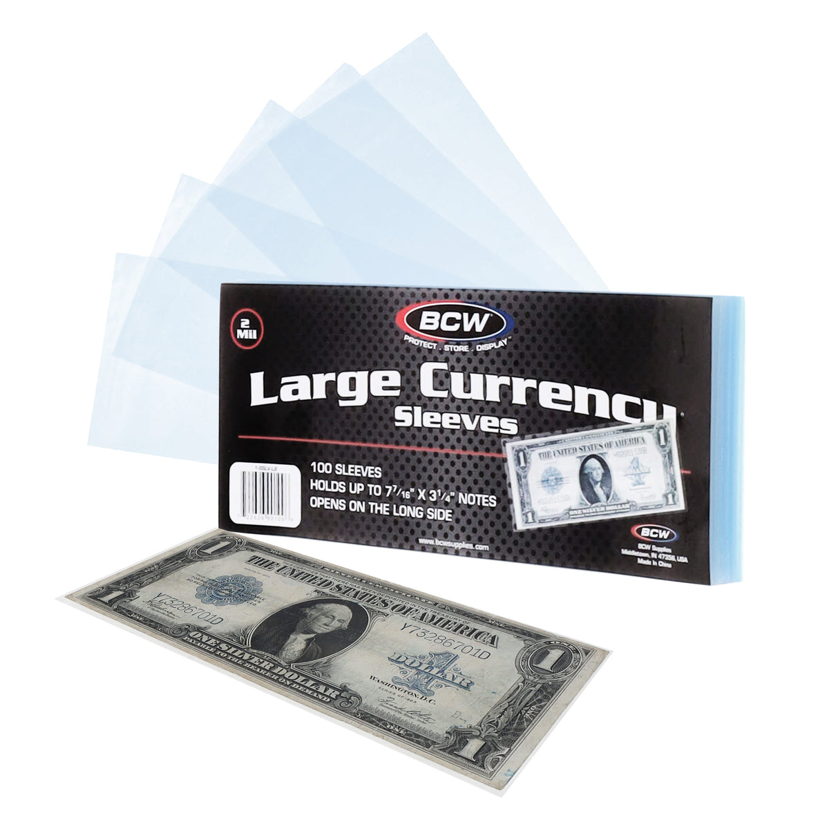 BCW Currency Sleeves - Large Bill – product image 1