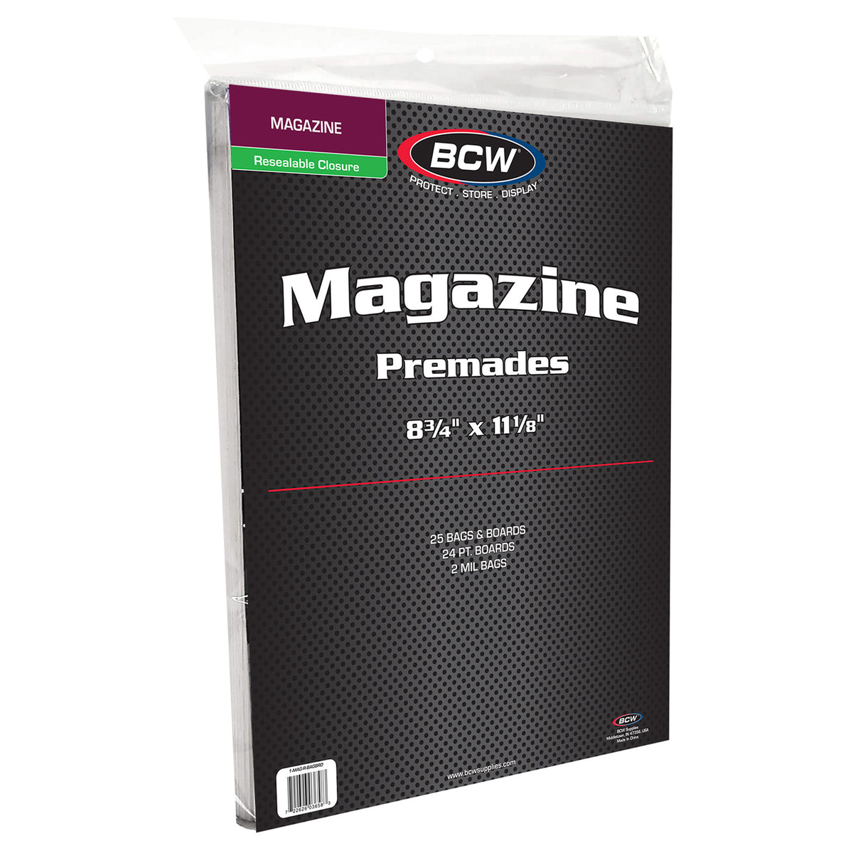 BCW Premade Resealable Magazine Bag and Board – product image 1