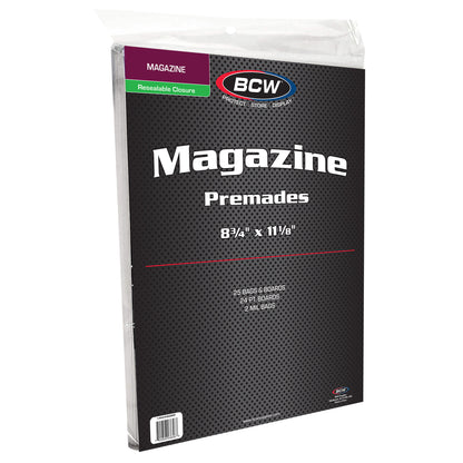 BCW Premade Resealable Magazine Bag and Board – product image 1
