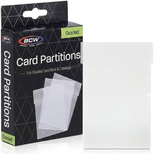 BCW Translucent Graded Card Bin Partitions – product image 1
