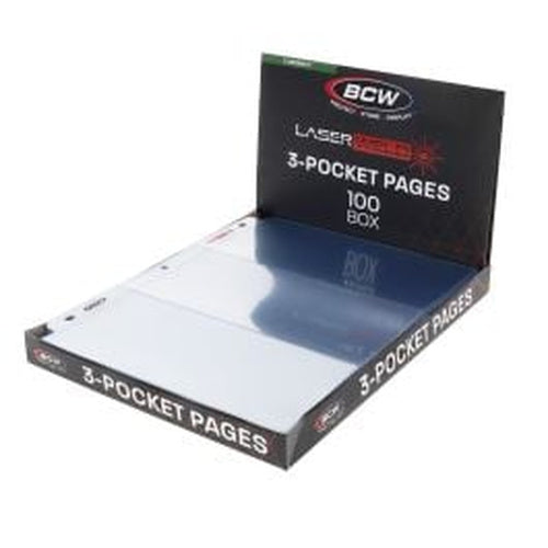 BCW Laserweld 3-Pocket Currency Page (100 Count. Box) – product image 1