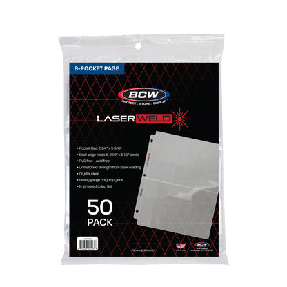 BCW Laserweld 6-Pocket Page (50 Count. Pack) – product image 1