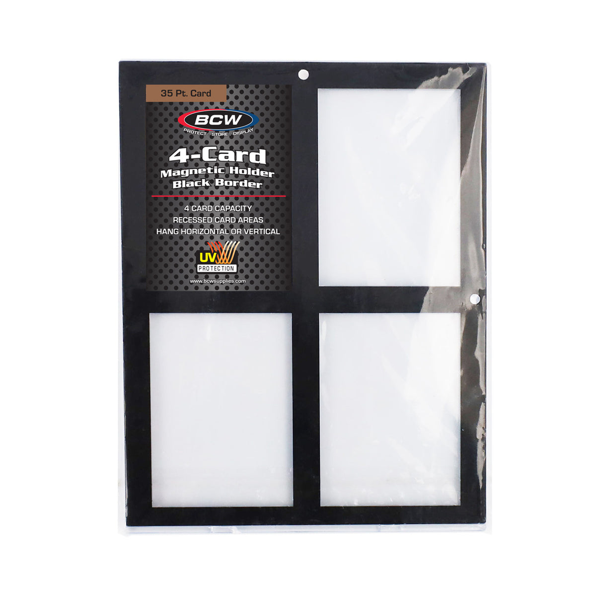 BCW Magnetic 4-Card Holder - 35pt. Black Border – product image 1