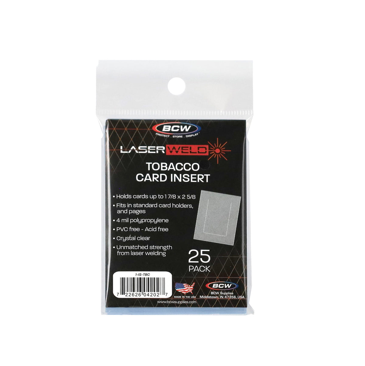 BCW Laserweld Tobacco Card Insert Sleeves – product image 1