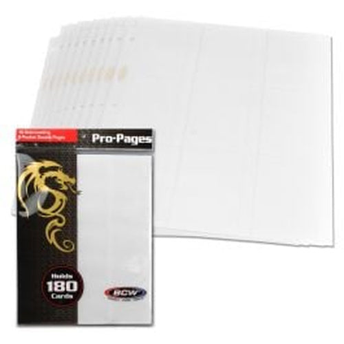 BCW Side Loading 18-Pocket Pro Pages - White – product image 1