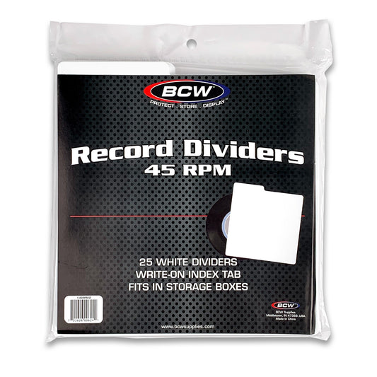 BCW 45 RPM Record Dividers - White – product image 1