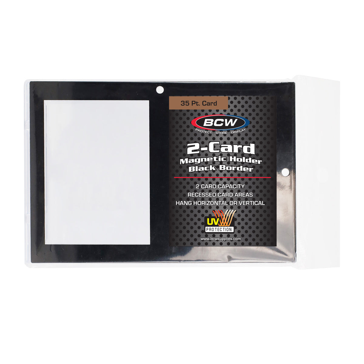 BCW Magnetic 2-Card Holder - 35pt. Black Border – product image 1
