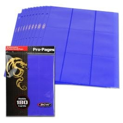 BCW Side Loading 18-Pocket Pro Pages - Blue – product image 1