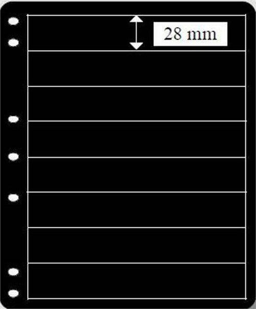 Hagner Single Sided Black Stocksheets - 8 Strips (Pack 10) – product image 1