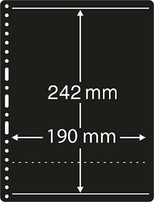 Hagner Single Sided Black Stocksheets - 1 Strip (Pack 10) – product image 1