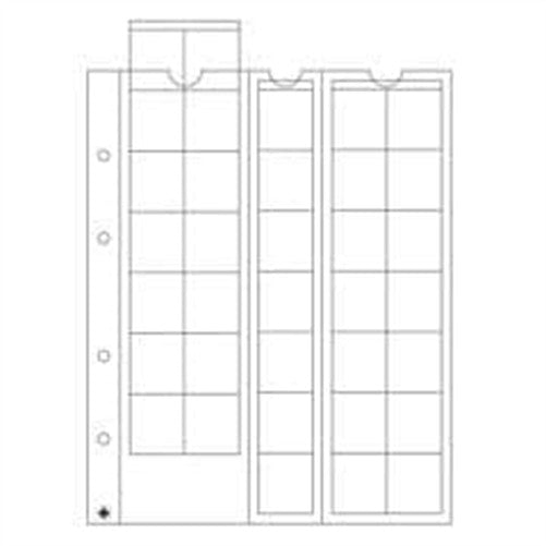 OPTIMA Coin Sheets for 35 coins up to 27mm diameter, clear – product image 1